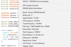 Arduino Einstellungen für ESP8266-01S